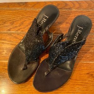 Beaded Black J.RENEE Heeled Sandals